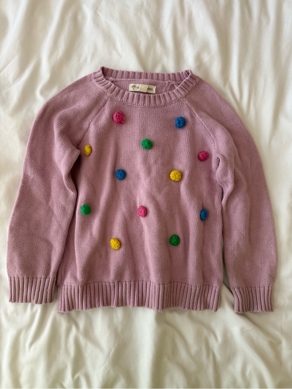 🌶️ 5 for $20: Girl’s Purple Pom-Pom Knit Sweater
